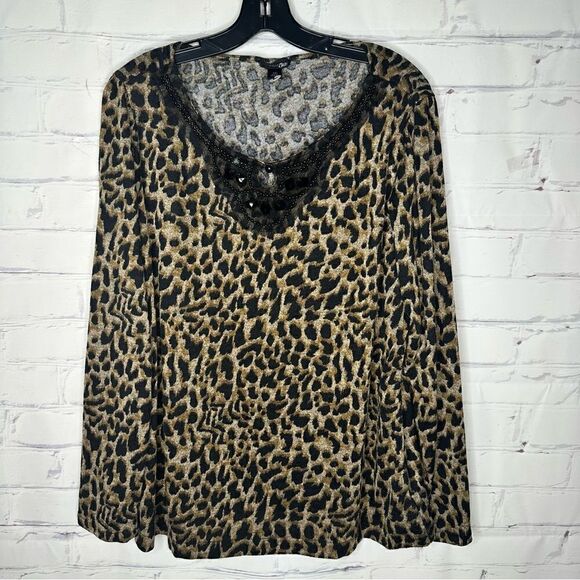 East 5th size 1X animal print top - Picture 1 of 6